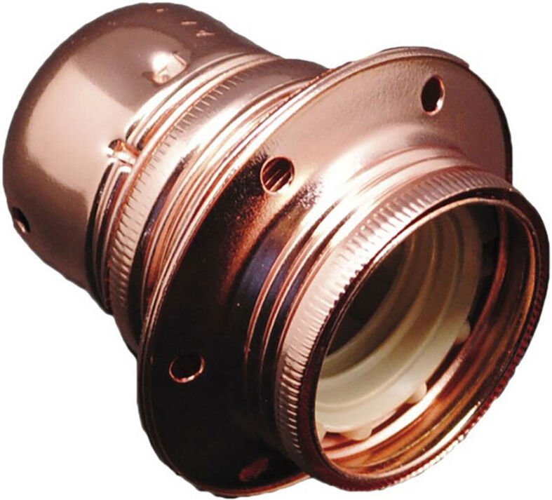 F-bright - Lampenfassung e27 Metall, 100 w 250 v, rosa, ø60 x 40 mm (eingeschweißt)