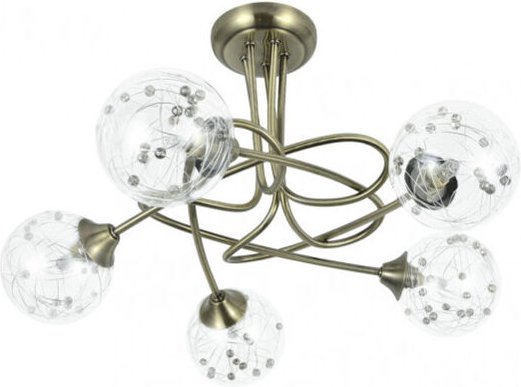 Fabrilamp - Lampe rio de janeiro 5xg9 Leder 29x42x42 cm