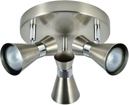 Fabrilamp - akunadecor Beleuchtung Badezimmer Decke Maximo 3 Strahler Nickel-Chrom