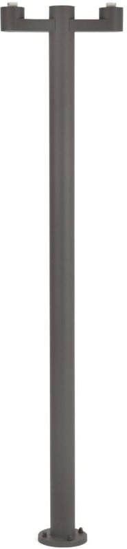 Faro Structure - 2 helle Außenlaternenpfosten dunkelgrau - nur Sockel IP44, E27
