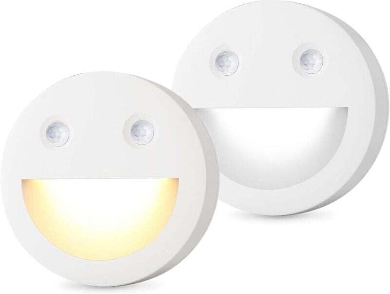 Veilleuses LED avec détecteurs de mouvement, ensemble de deux pièces, adaptées aux escaliers ou aux couloirs, températur...