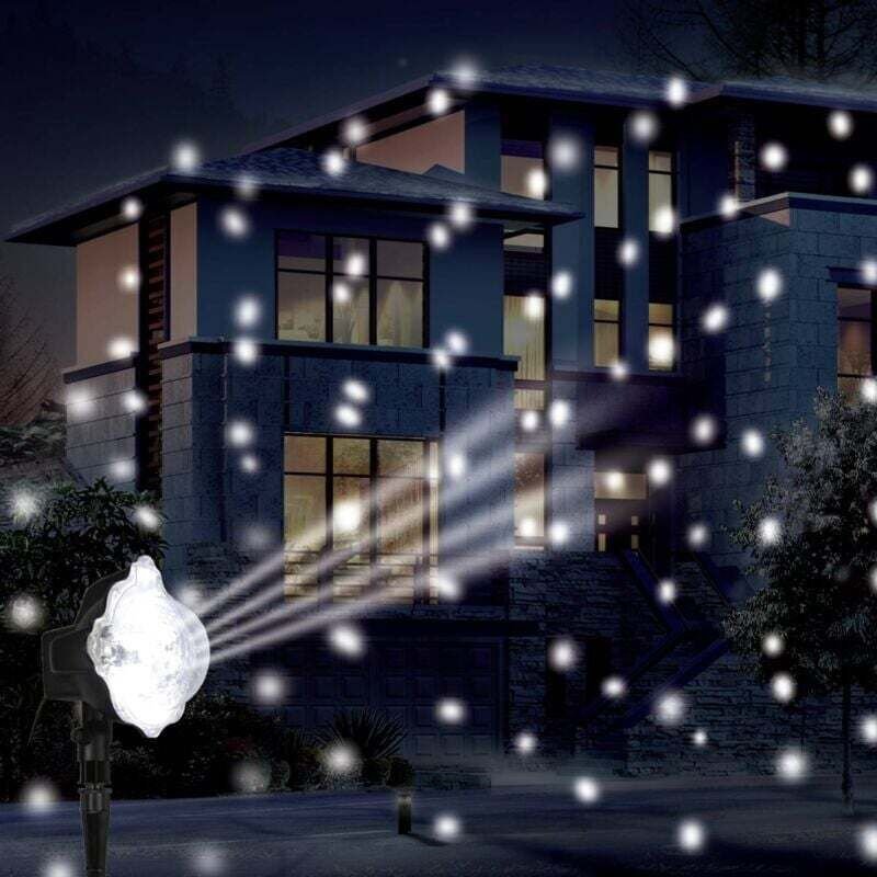 3-LED-Schneefall-Projektor mit Timer, Außenbeleuchtung, Kaltweiß - Feeric Lights & Christmas