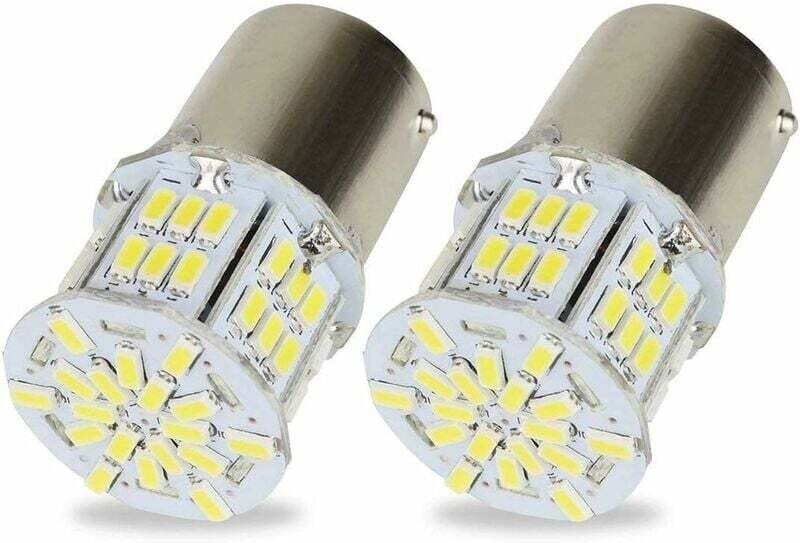 2er-Pack 1156 BA15S P21W LED-Lampen, 3014 54SMD Superhellweiß für Auto-Rückleuchten, Blinker und Rückfahrscheinwerfer, 1...
