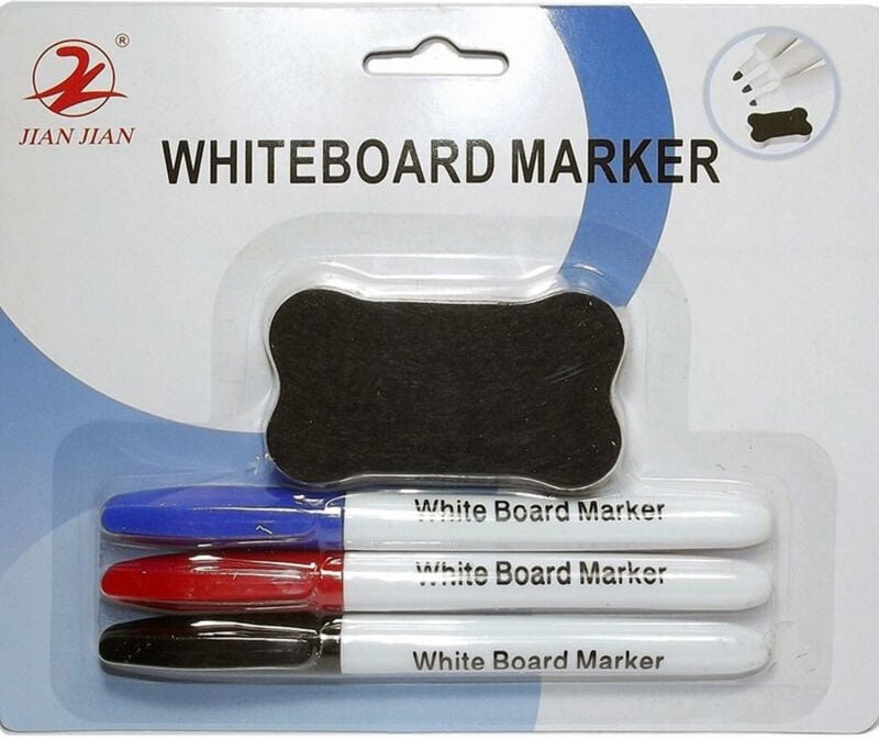 Trade Shop Traesio - Trade Shop - kit-pennarellen für weiss marker penne cancellino lavagne -