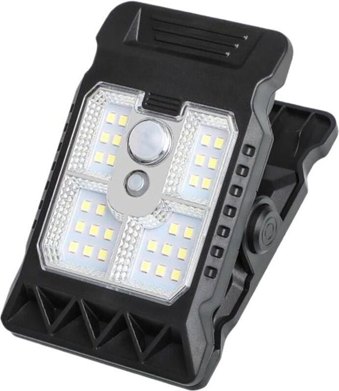 Solar-Klemmleuchte – Solar-Außenleuchte, 11,2 cm, wasserdichte 400-mAh-Leuchte mit Bewegungssensor, ideal für Zäune, Bäu...
