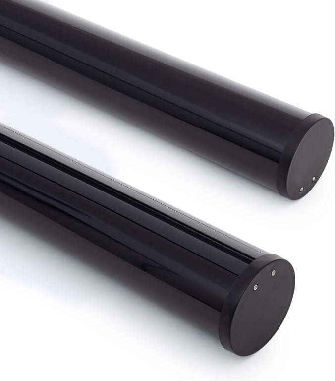 Thumbnail - Ledkia - Aluminiumprofil Hängend Rund 2m für led Streifen bis 22 mm Schwarz 2 m Schwarz transluzent