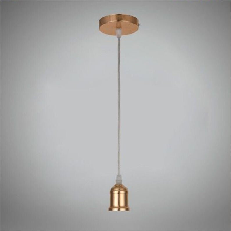 Trade Shop Traesio - Trade Shop - lampadario pendente porta lampada 1,2 metri E27-A - Gold