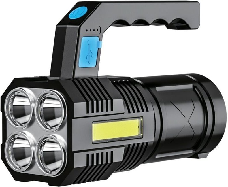 Thumbnail - Tragbare Taschenlampe mit 200 Lumen, über usb wiederaufladbar, IP44-Standard - Terre Jardin