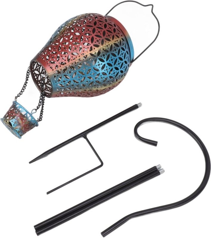 Hängende Solarlaterne im Retro-Stil, hohler Feuerballon, warme, romantische Gartenleuchte für Camping und Garten