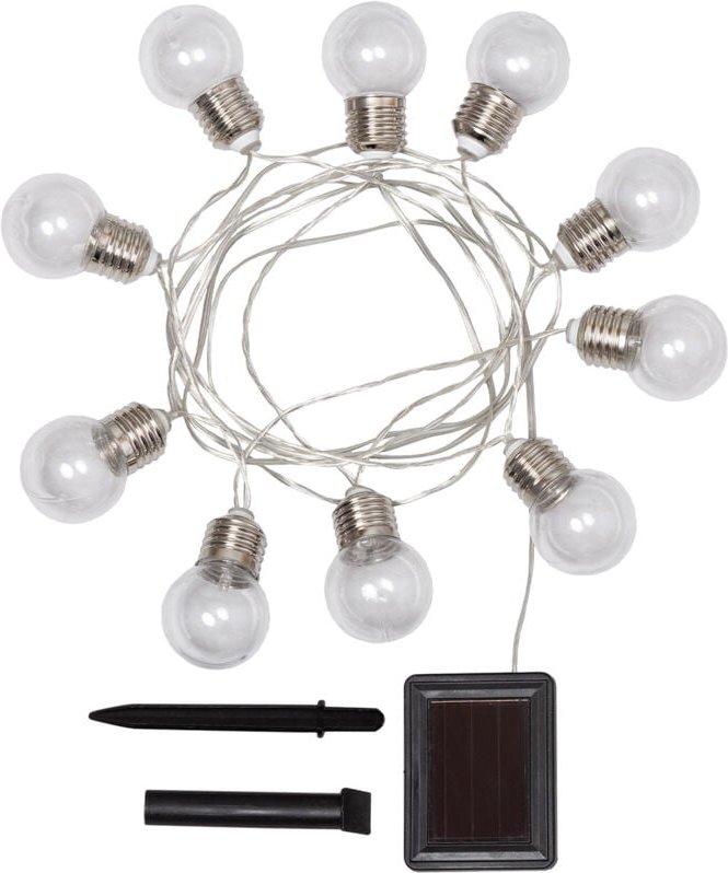 LED-Glühbirnen Girlande Solar Galilei 2m 3000K Warmweiß