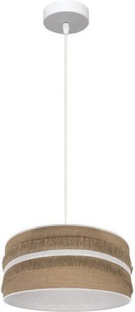 Fabrilamp - Hängeleuchte natalia 1xe27 weiß/sac-weiß regx30x30 cm