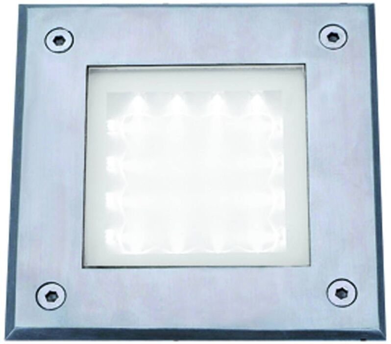 Searchlight Outdoor - LED Square Outdoor Walkover Bodenleuchte Weiß und Glas IP67