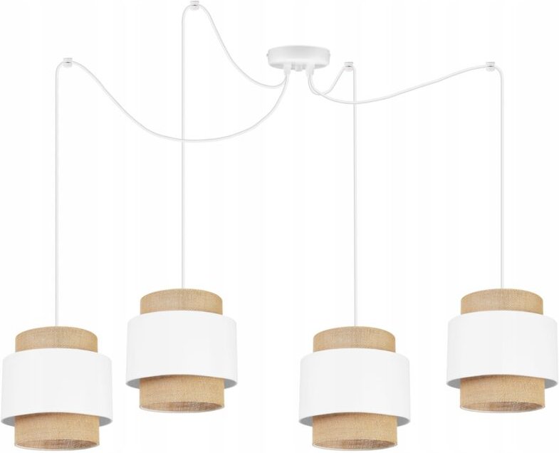 Hängelampe, Deckenleuchter, Lampenschirm, Boho Juta