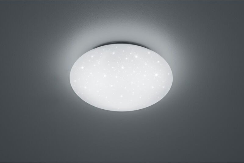 IP44 dimmbare LED-Deckenleuchte Putzweiß Glitter Ø37 cm Trio Lighting