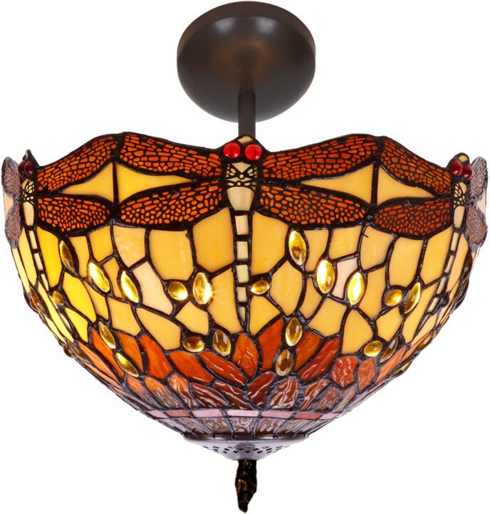 Niedrige Deckenleuchte mit mittlerem Durchmesser, 30 cm, Serie Belle Amber