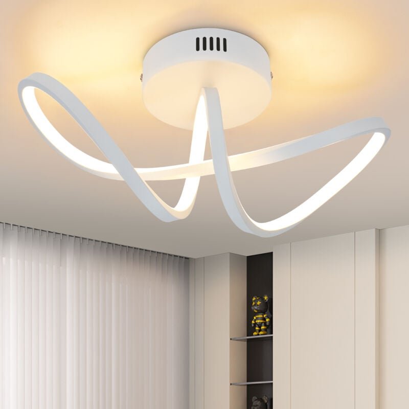 Deckenleuchte Schlafzimmer Deckenlampe Wohnzimmer: Modern Wohnzimmerlampe Weiß 12W Design Schlafzimmerlampe 3000K Warmwe...