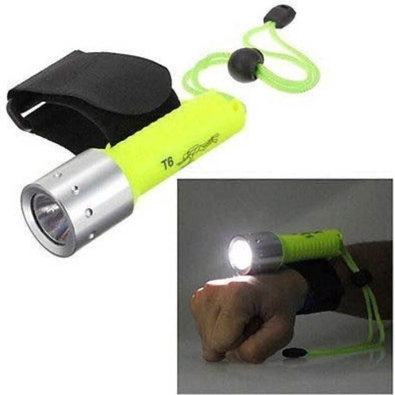 Trade Shop Traesio - Trade Shop - wasserdichte led-unterwasser-taschenlampe 200-800 lumen cree sub light lamp -