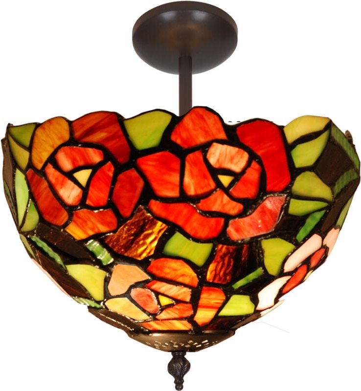 Niedrige Deckenleuchte mit Schirm, indirektes Licht, Durchmesser 30 cm, New York-Serie