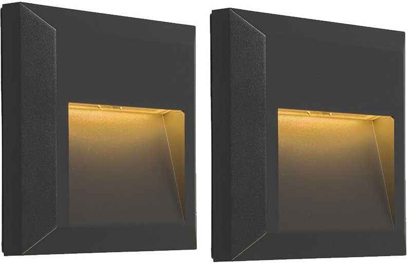 Set mit 2 modernen Wandleuchten dunkelgrau inkl. led - Gem 2