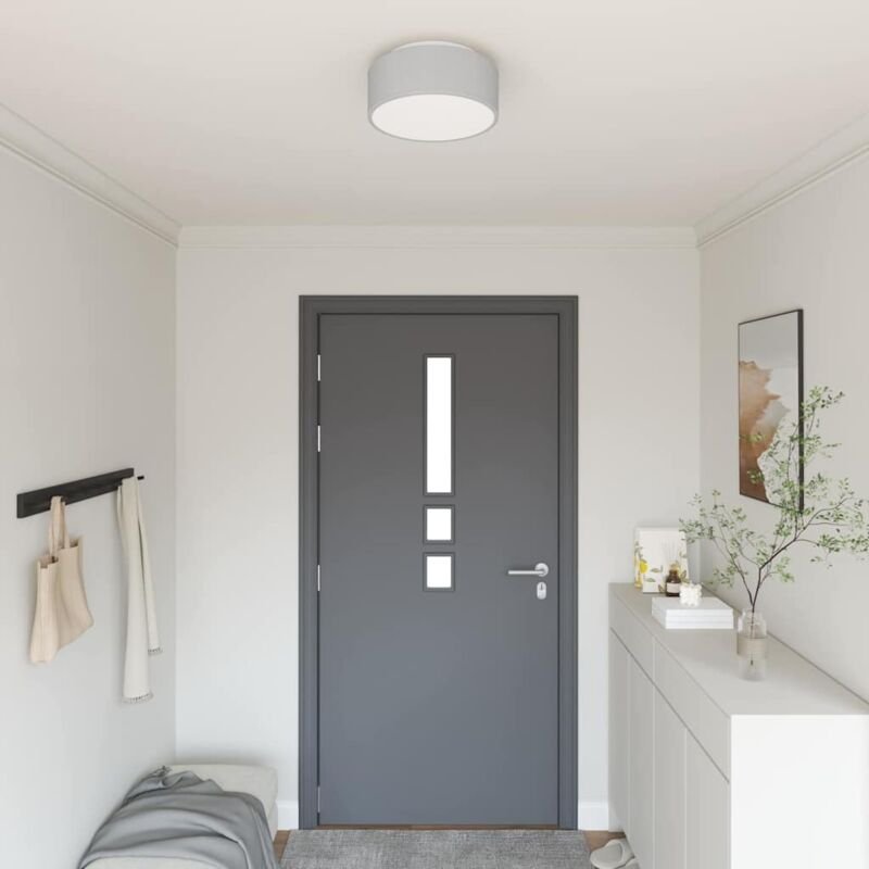 Deckenlampe Grau 30 x 13.5 cm Stoff Vidaxl