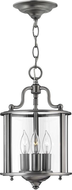 Thumbnail - Gentry - 3 Licht kleine Deckenlaterne Anhänger Zinn, E14 - Elstead