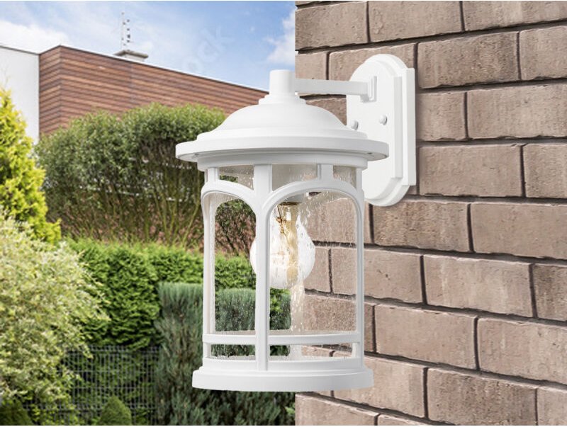 Elstead - Marblehead Outdoor Small 1 Lichtwandlaterne, Weiß, IP44, E27