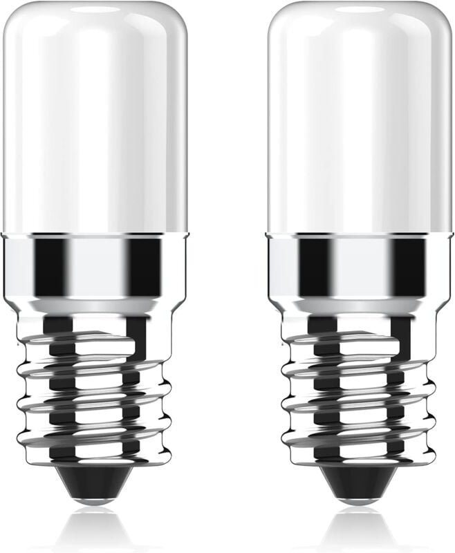 Aougo - LED-Kühlschranklampe E14, 2 w, entspricht 20 w Halogenlampen, Warmweiß 2700 k, 170 lm, kleine LED-Lampe mit E14-...