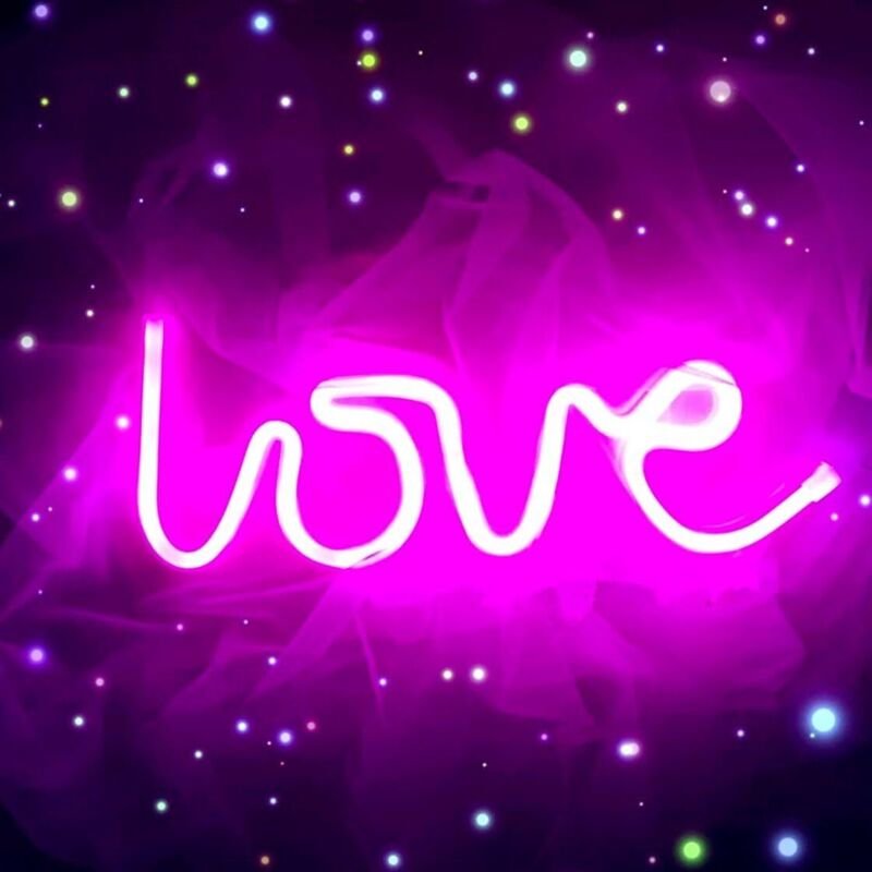 Thumbnail - Ahlsen - QiaoFei Neon-Liebesschilder, LED-Licht, Liebeskunst, dekoratives Festzeltschild – Wanddekoration/Tischdekoratio...