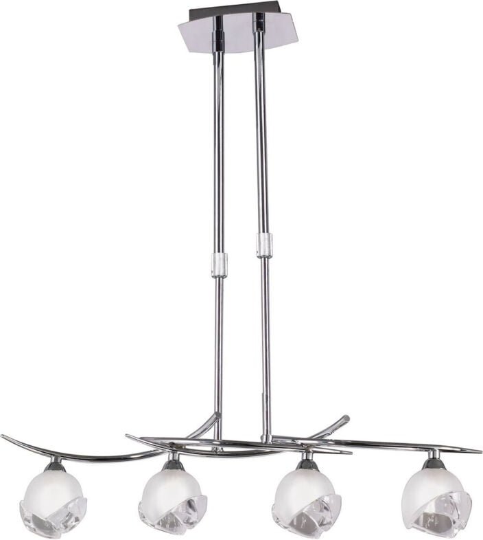 Inspired Fragma Lineare teleskopische 4-flammige G9-Linie, poliertes Chrom