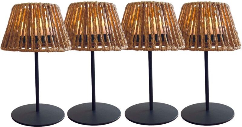 Set Mit 4 Kabellosen Led Tischlampen BOHEME h24cm