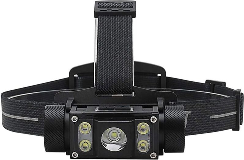 Outdoor-Angellicht Typ-C Schnellladung 5 LED-Stirnlampe Starkes Licht Aluminiumlegierung Outdoor mit magnetischem Arbeit...