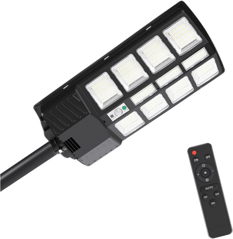 Vingo - Straßenlaterne Außenlampe Straßenlampe led mit Bewegungsmelder Solar 300W