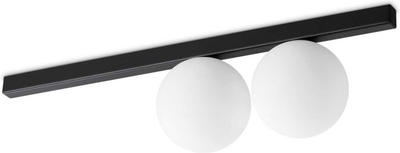 Binomio 2-flammige Kugel-Deckenleuchte in Schwarz - Ideal Lux