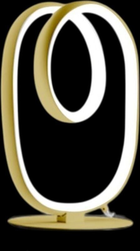 Diva – Dimmbare LED-Tischleuchte im modernen Design – gebürstetes Goldaluminium, Silikondiffusor, warmes Licht 3000 k, 1...