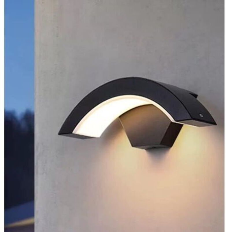 Comely - Moderne Schwarze LED-Außenwandleuchte, IP54 Wasserdicht, 24W, 2700LM, Warmweißes Licht 3000K, für Villa, Verand...