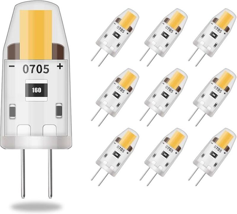 Ersandy - led G4 dimmbare Glühbirnen, 3 w entspricht 30 w Halogenlampe, 95 lm warmweiße Energiesparlampe, kein Flackern,...