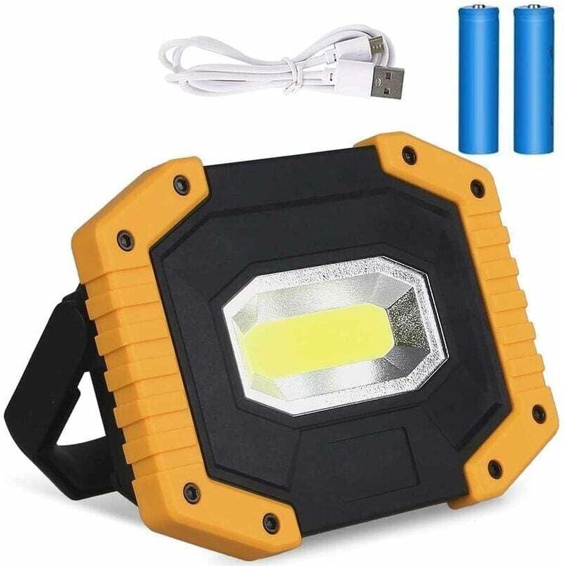 Wiederaufladbares LED-Flutlicht, 20 W USB 1200 LM LED-Arbeitsleuchten, tragbare wasserdichte COB-Campingleuchten mit 3 M...