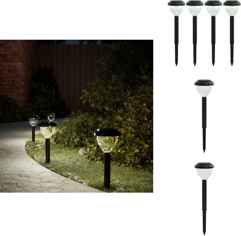 Thumbnail - Solar-Wegbeleuchtung mit Erdspießen 4 Stk. Warmweiß & rgb - Solarlaterne - Gartenlampe - Wegeleuchte - Außenscheinwerfer...