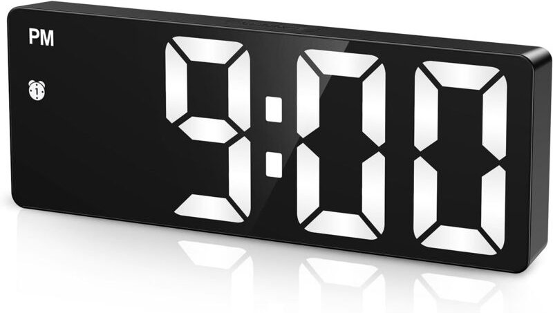 Digitaluhr, Digitaler Wecker mit LED-Anzeige, Schlummertaste, Kleiner Digitaler Wecker, Morgenwecker mit Datumsanzeige, ...