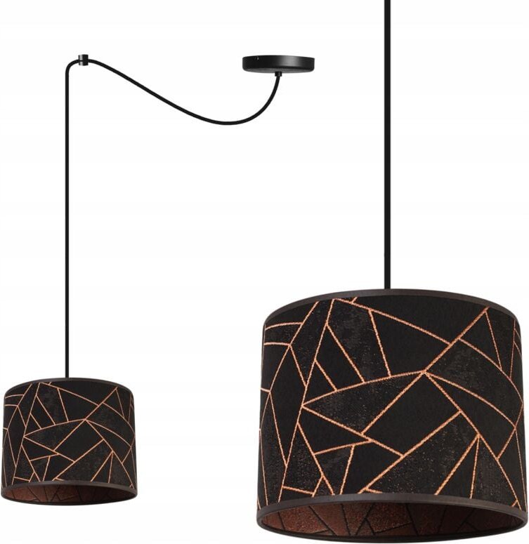 Decken-Hängelampe, Lampenschirm mit Spinnenmuster, Kupfer