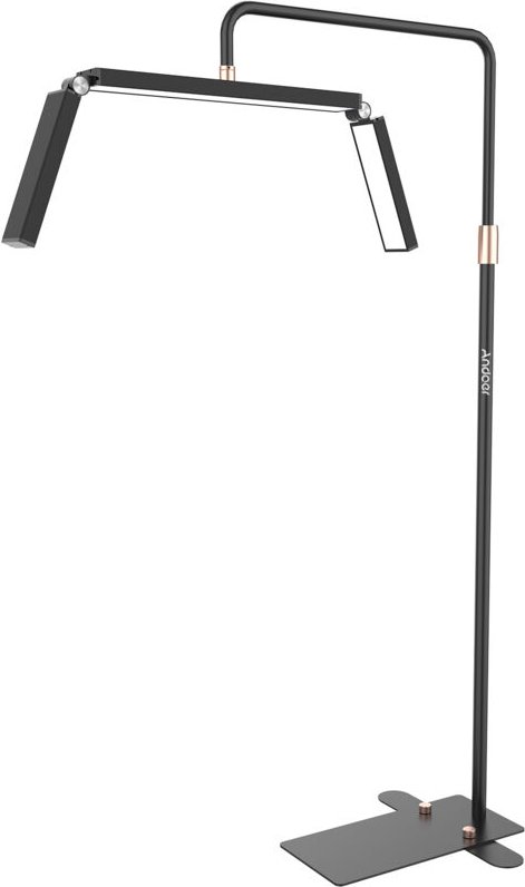 HD-M9X 40 W LED-Video-Stehleuchte, faltbar, mit Telefonhalter und Fernbedienung, 3200 K–5600 K, dimmbar, mit 180 cm Meta...