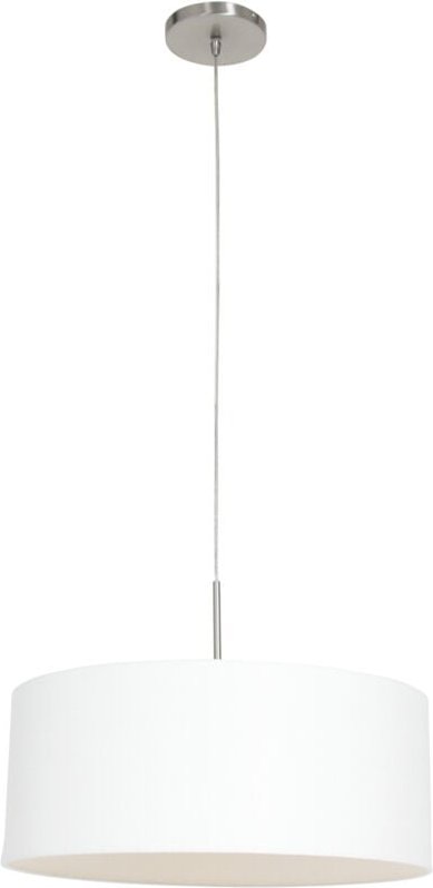 Steinhauer - hängeleuchte - Sparkled Light - weiß - leinen metall