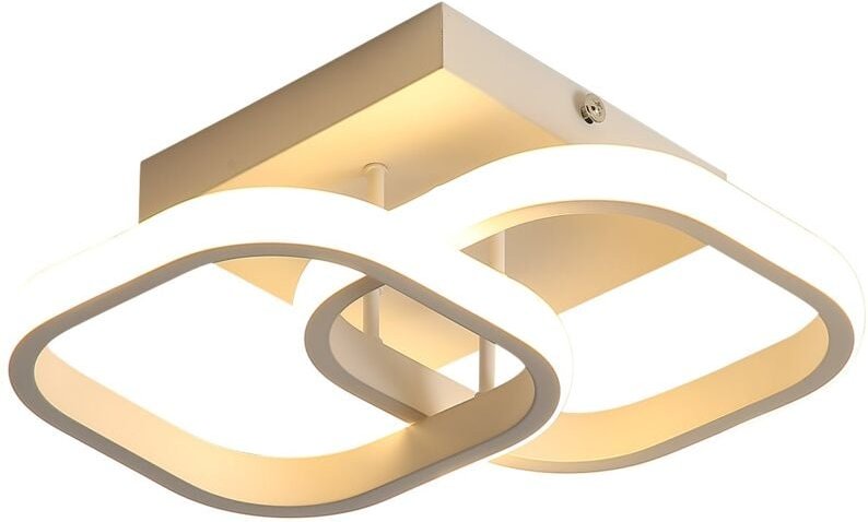 Goeco - Deckenleuchte Dimmbare 22W Quadratischer Kreis Deckenlampe Dimmbar 3000K/4000K/6000K Für Küche Esszimmer Schlafz...