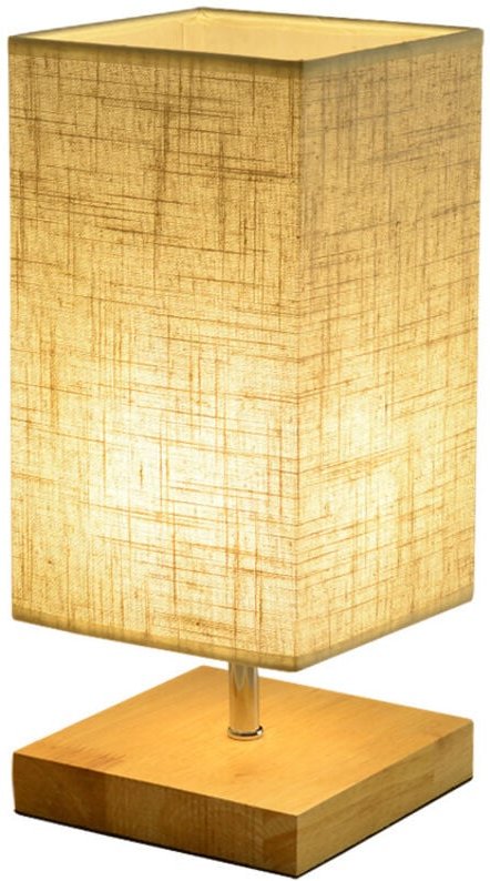 Vtizikl Simple en bois art lin nuit lampe chambre lampe de chevet hôtel hôtel lampe lampe de table