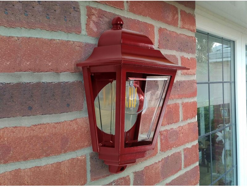 Außenwandleuchte DECO-LANE Höhe 32,5cm Halbschale mit reflektierender Rückwand