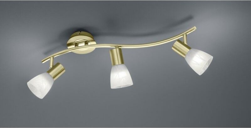 Deckenstrahler 3-flammig verstellbar Levisto Brass Trio Lighting