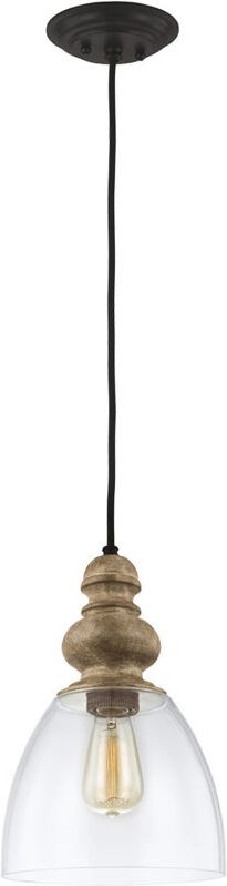 Matrimonio 1 Light Dome Pendelleuchte Treibholz