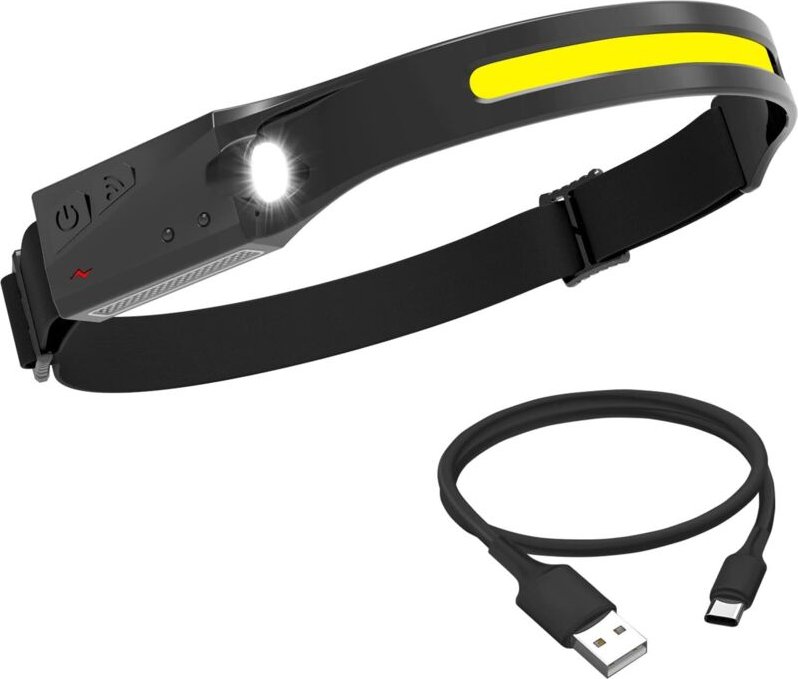 Pristar LED Stirnlampe 5 Modi Kopflampe Wasserdicht XPE COB Gobeam 230 Headlamp mit USB Wiederaufladbar kopf licht mit J...