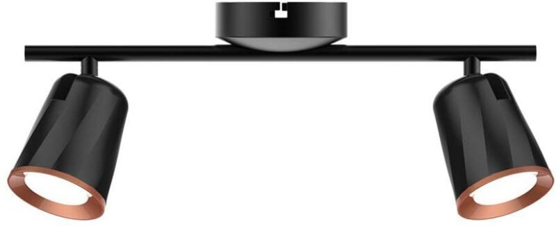 LED-Wandleuchten mit Doppelkopf - Schwarz - IP20 - 10W - 1080 Lumen - 3000K