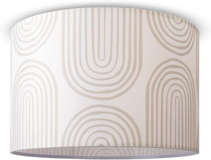 Deckenlampe Wohnzimmer Pendelleuchte Esstisch Lampenschirm Stoff Modern Abstrakt Design 6 (Ø45,5 cm), Deckenleuchte - We...